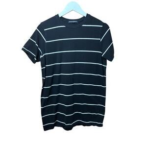 Brandy Melville Black White Striped One Size Tee Crewneck Classic
